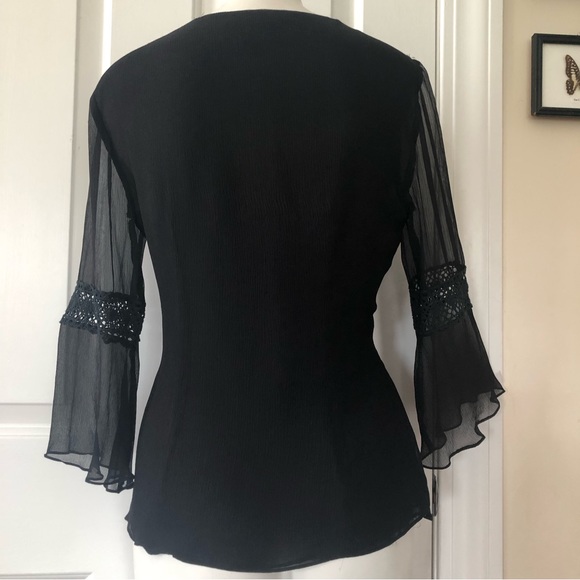 Spenser Jeremy Silk Top with Crochet Trim - Picture 2 of 6